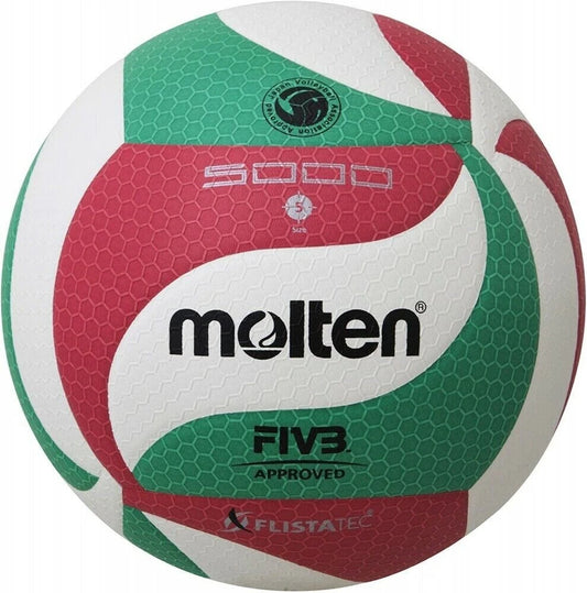 Molten FLISTATEC V5M5000 FIVB Approved Indoor Volleyball Green Red White